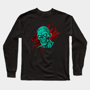 Creepy Zombie head horror Long Sleeve T-Shirt